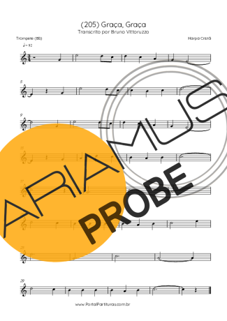 Harpa Cristã (205) Graça Graça score for Trompete