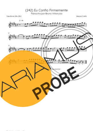 Harpa Cristã (242) Eu Confio Firmemente score for Alt-Saxophon