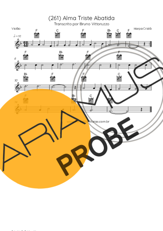 Harpa Cristã (261) Alma Triste Abatida score for Akustische Gitarre