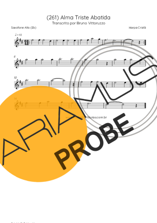 Harpa Cristã (261) Alma Triste Abatida score for Alt-Saxophon