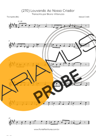 Harpa Cristã (270) Louvando Ao Nosso Criador score for Trompete
