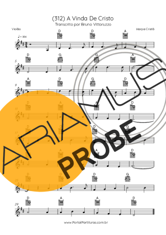 Harpa Cristã (312) A Vinda De Cristo score for Akustische Gitarre
