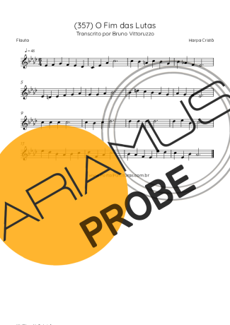 Harpa Cristã (357) O Fim Das Lutas score for Floete