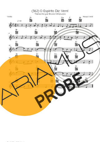 Harpa Cristã (362) O Espírito Diz- Vem! score for Akustische Gitarre