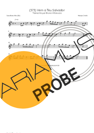 Harpa Cristã (373) Vem A Teu Salvador Partituren für Alt-Saxophon