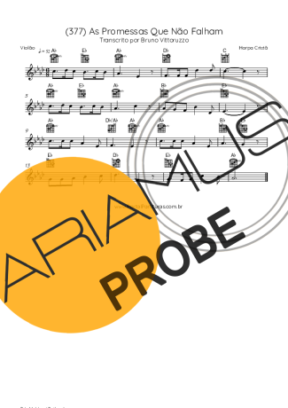 Harpa Cristã (377) As Promessas Que Não Falham Partituren für Akustische Gitarre