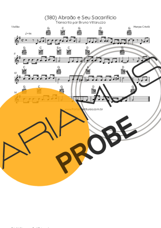 Harpa Cristã (380) Abraão E Seu Sacarifício score for Akustische Gitarre