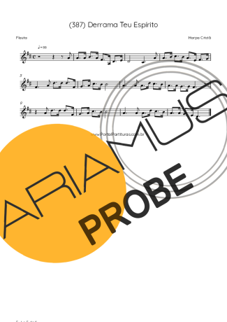 Harpa Cristã (387) Derrama Teu Espírito score for Floete