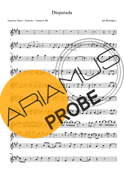 Jair Rodrigues Disparada score for Tenor-Saxophon Sopran (Bb)