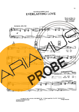 Jamie Cullum Everlasting Love score for Klavier