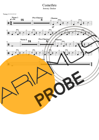 Jeremy Zucker Comethru Partituren für Schlagzeug