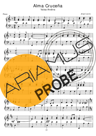 Jorge Launa Alma Crucena score for Klavier