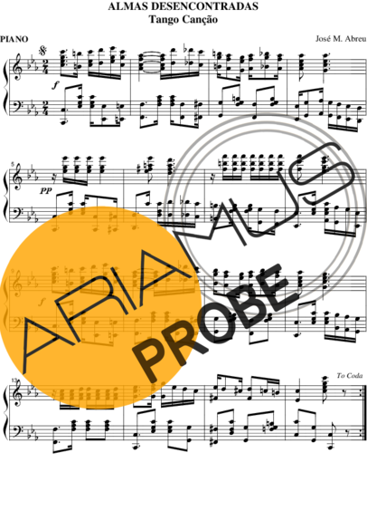 José M. Abreu Almas Desencontradas score for Klavier