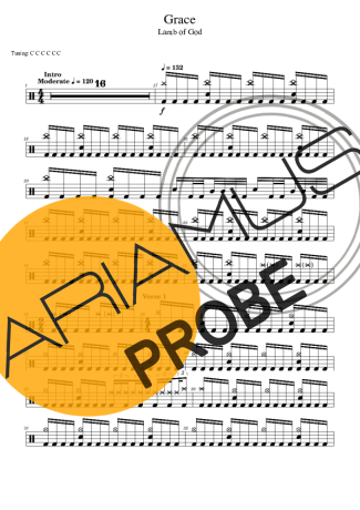 Lamb Of God Grace score for Schlagzeug