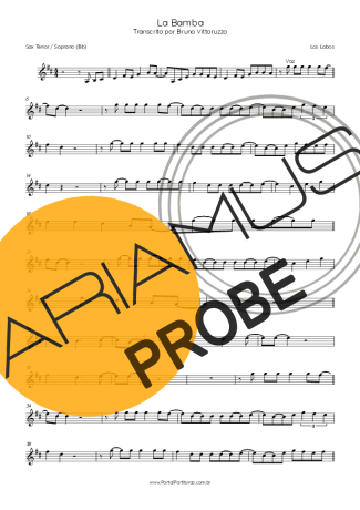 Los Lobos La Bamba score for Tenor-Saxophon Sopran (Bb)