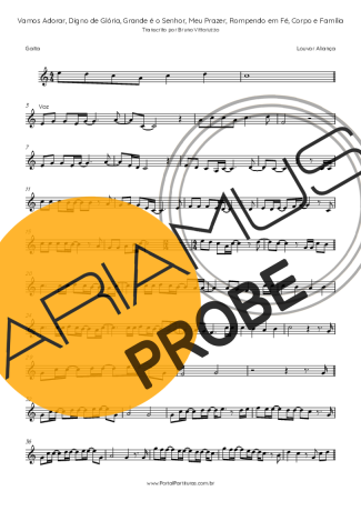Louvor Aliança Vamos Adorar, Digno De Glória, Grande é O Senhor, Meu Prazer, Rompendo Em Fé, Corpo E Família score for Mundharmonica