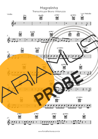 Luiz Melodia Magrelinha score for Akustische Gitarre