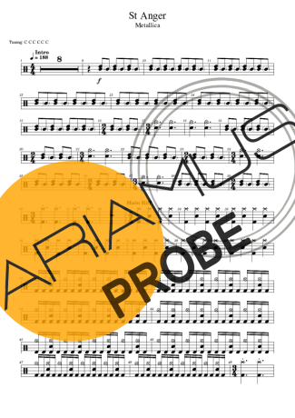 Metallica St Anger Partituren für Schlagzeug