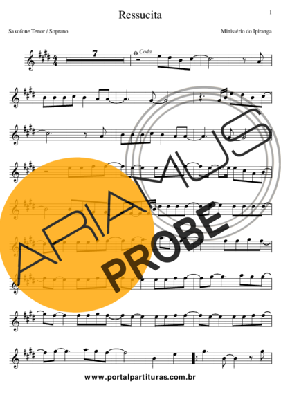 Ministério do Ipiranga Ressucita score for Tenor-Saxophon Sopran (Bb)