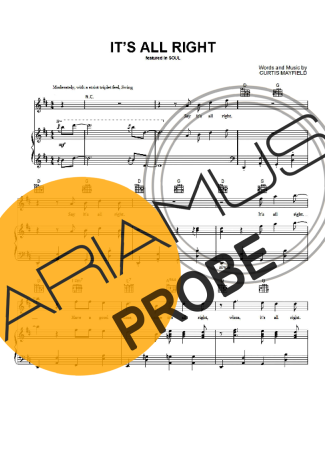 Movie Soundtracks (Temas de Filmes) It´s All Right Partituren für Klavier