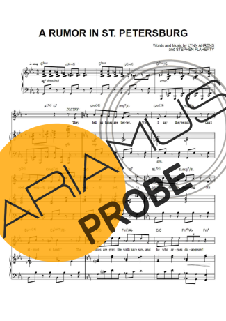 Musicals (Temas de Musicais) A Rumor In St Petersburg score for Klavier