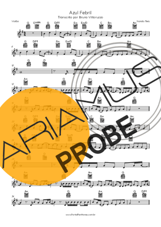 Nando Reis Azul Febril Partituren für Akustische Gitarre