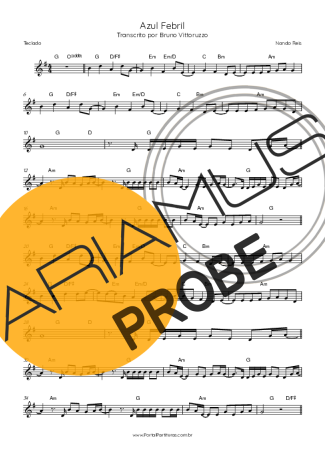 Nando Reis Azul Febril Partituren für Keys