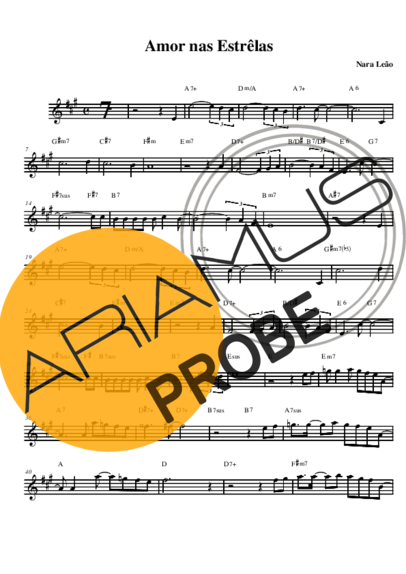 Nara Leão Amor nas Estrelas score for Alt-Saxophon
