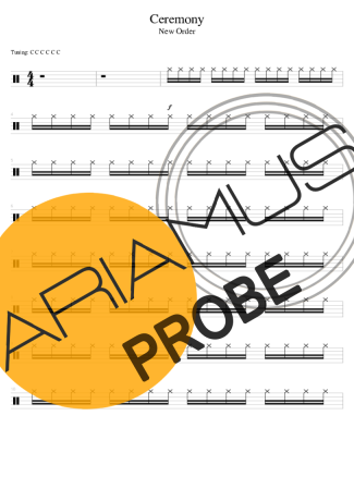 New Order Ceremony score for Schlagzeug