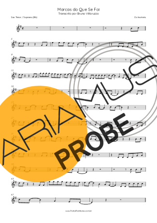 Os Incríveis Marcas Do Que Se Foi score for Tenor-Saxophon Sopran (Bb)