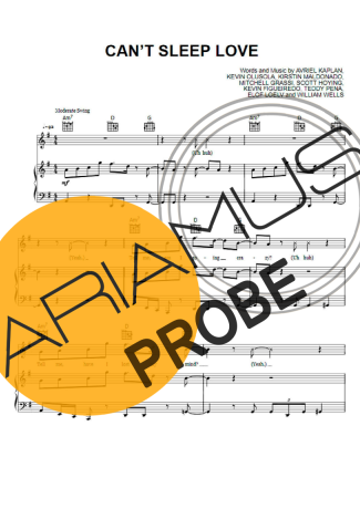 Pentatonix Cant Sleep Love score for Klavier