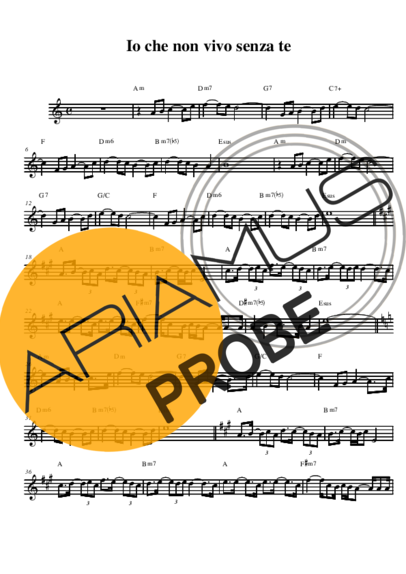 Pino Donaggio Io Che Non Vivo (Senza Te) score for Alt-Saxophon