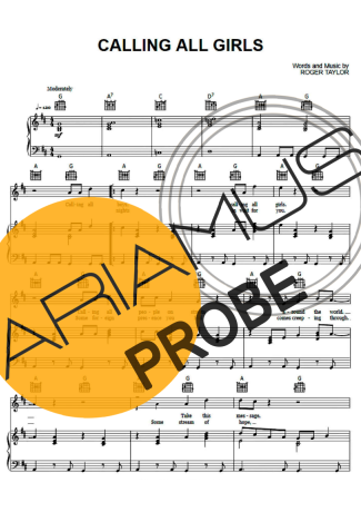 Queen Calling All Girls Partituren für Klavier