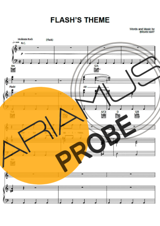 Queen Flashs Theme score for Klavier