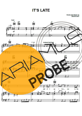 Queen It´s Late score for Klavier