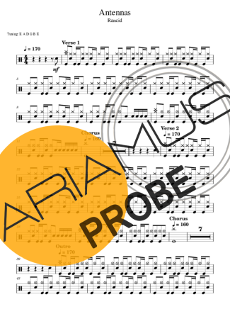 Rancid Antennas Partituren für Schlagzeug