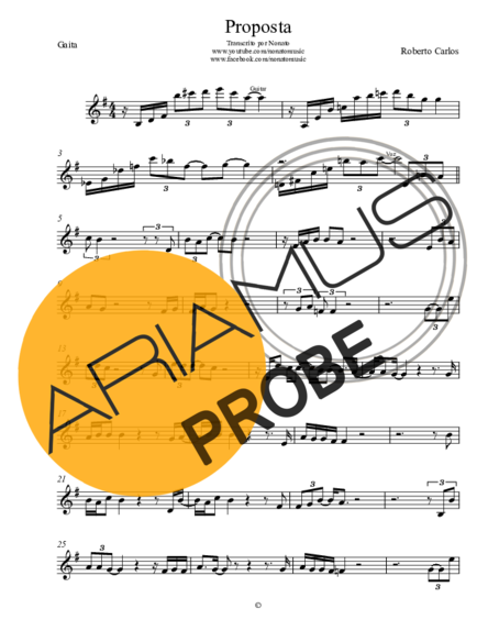 Roberto Carlos Proposta - Teclado score for Mundharmonica
