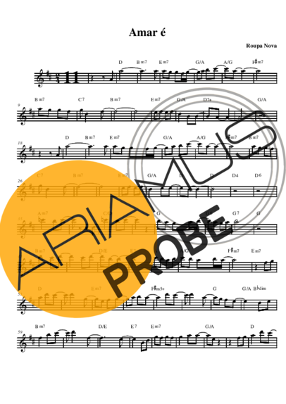 Roupa Nova Amar é score for Alt-Saxophon