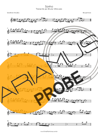 Roupa Nova Sonho score for Alt-Saxophon