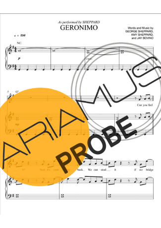 Sheppard Geronimo Partituren für Klavier