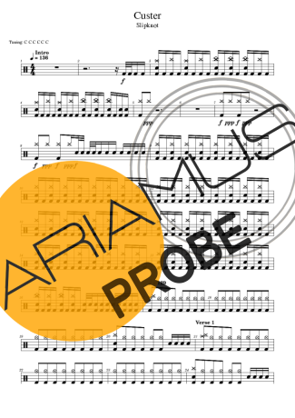 Slipknot Custer Partituren für Schlagzeug
