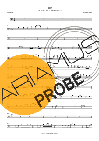 Spandau Ballet True score for Posaune