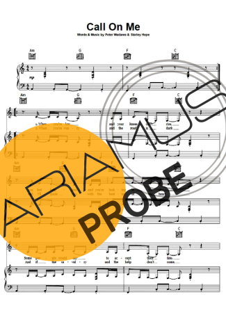 Starley Call On Me Partituren für Klavier