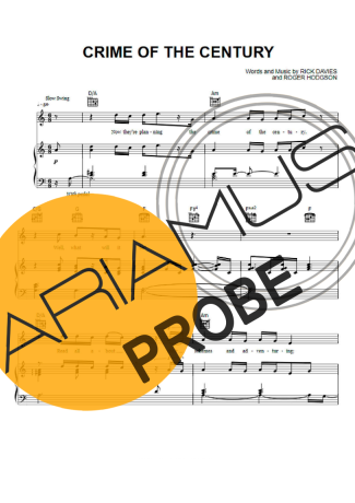 Supertramp Crime Of The Century Partituren für Klavier