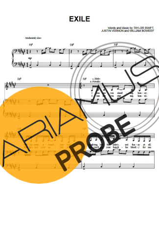 Taylor Swift Exile Partituren für Klavier