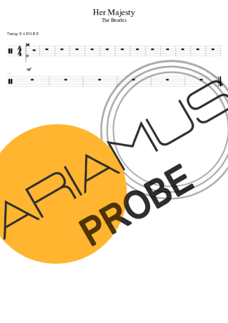 The Beatles Her Majesty score for Schlagzeug