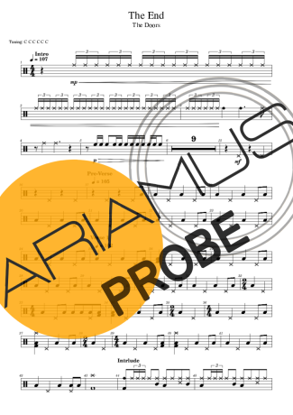The Doors The End Partituren für Schlagzeug