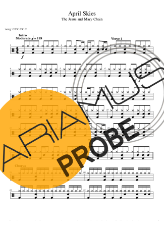 The Jesus And Mary Chain April Skies Partituren für Schlagzeug