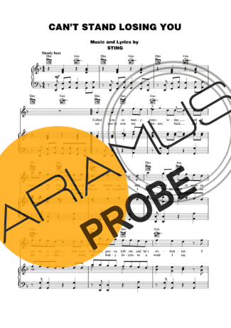 The Police Cant Stand Losing You score for Klavier