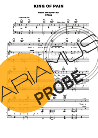 The Police King Of Pain Partituren für Klavier